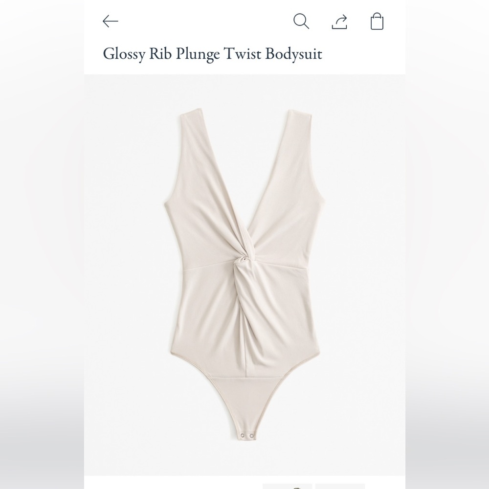 Grey Twist Front Bodysuit Abercrombie